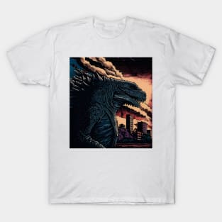 Great Godzilla off Kanagawa - King Kaiju T-Shirt